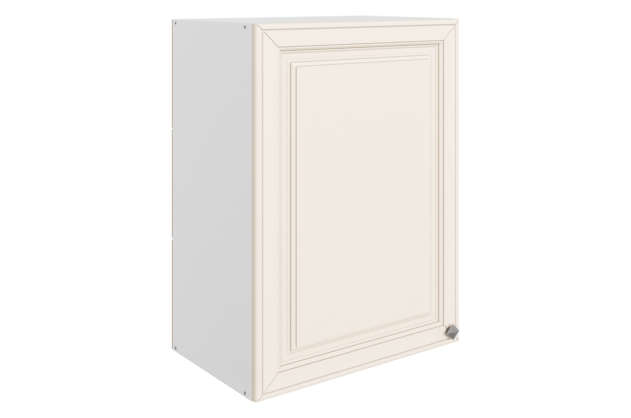 Мишель Шкаф навесной L500 Н720 (1 дв. гл.) (эмаль) (белый/лен)