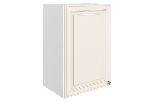 Мишель Шкаф навесной L450 Н720 (1 дв. гл.) (эмаль) (белый/лен)